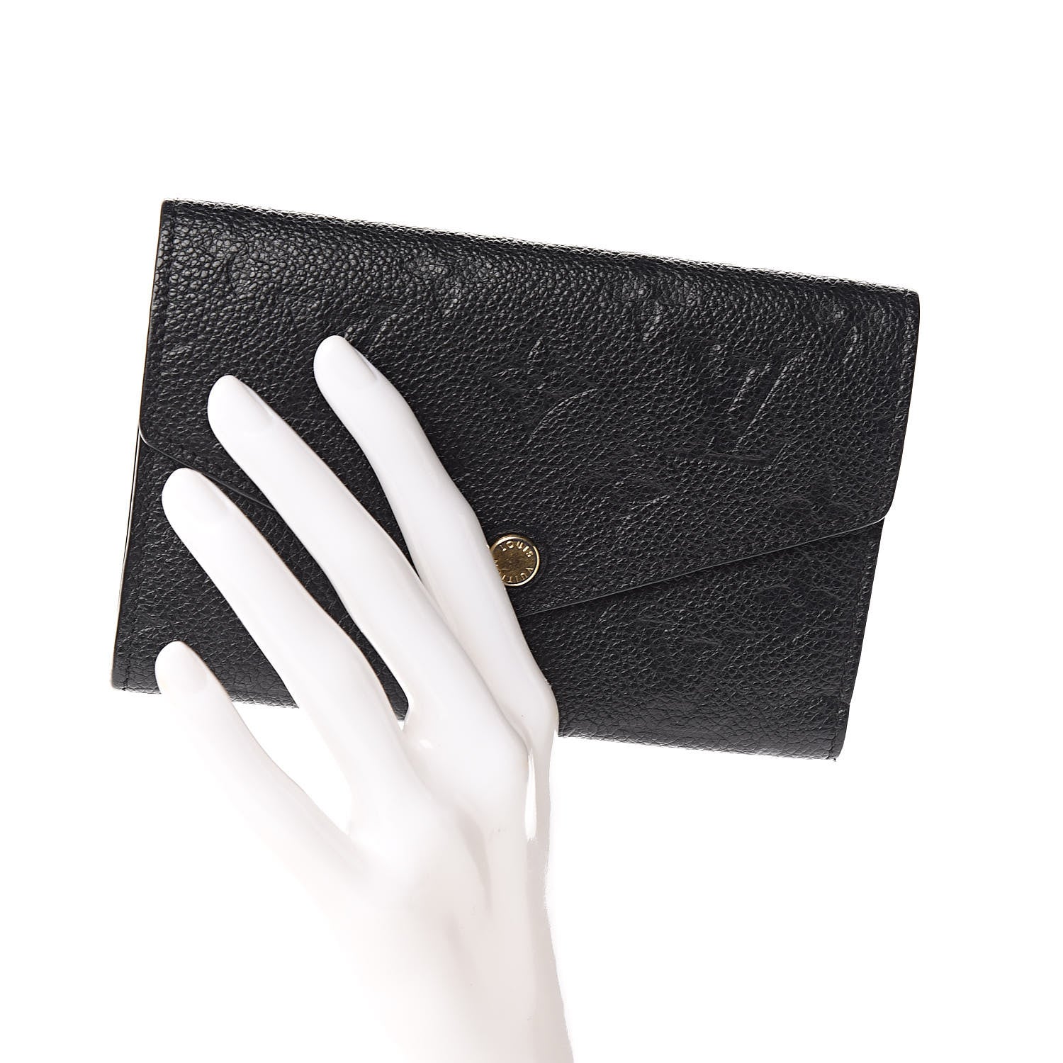 Louis Vuitton Empreinte Compact Curieuse Wallet Black 2 of 8