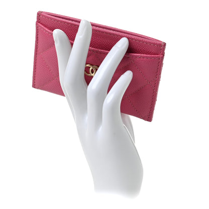 Chanel Caviar Quilted Card Holder Pink 2 of 8