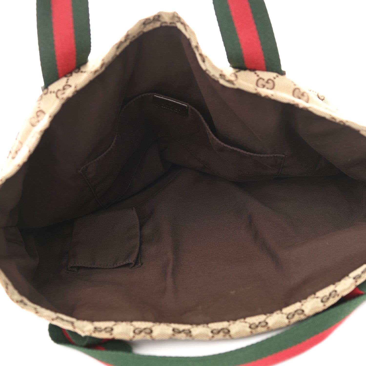 Gucci GG Monogram Medium Web Handle Vertical Tote Dark Brown 5 of 13