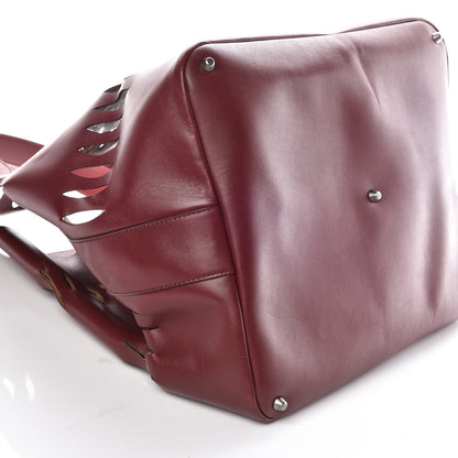 Alaia Calfskin Oval Laser Cut Out Tote Pourpre 8 of 9