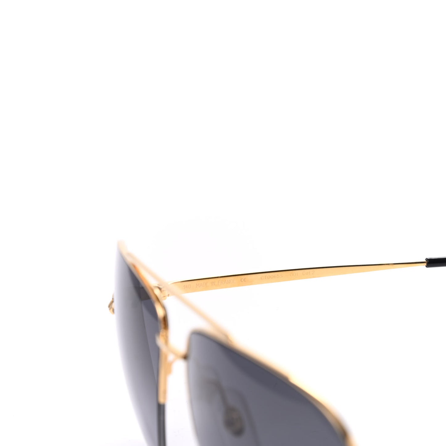Santos de Cartier Aviator Sunglasses CT0065S Gold Black