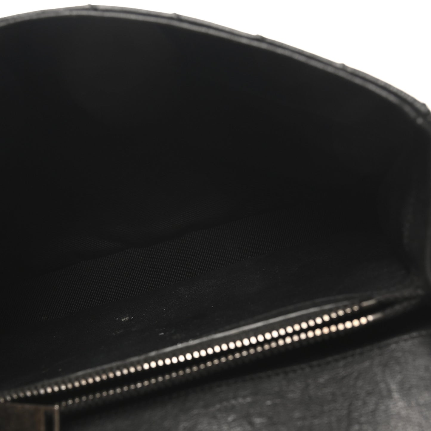 Sheepskin Matelasse Chevron Monogram Medium College Bag Black