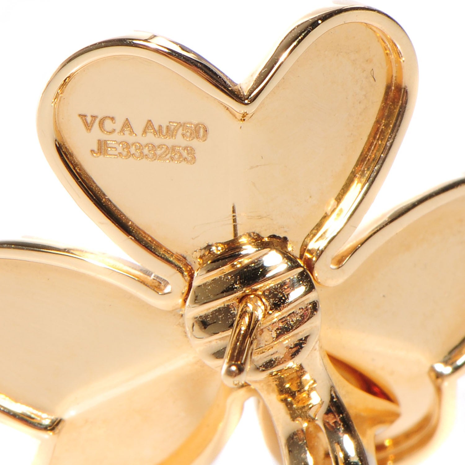 Van Cleef & Arpels 18K Yellow Gold Diamond Large Frivole Earrings 3 of 5