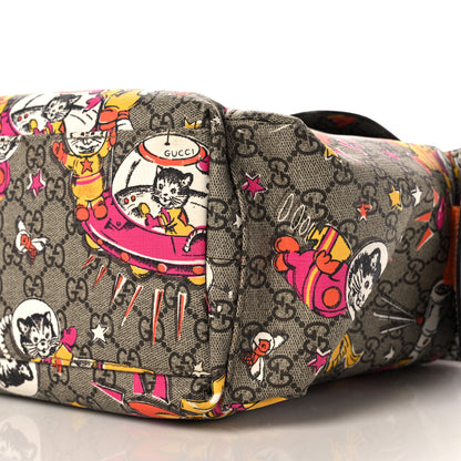 Gucci GG Supreme Monogram Space Cats Diaper Bag Orange 10 of 17