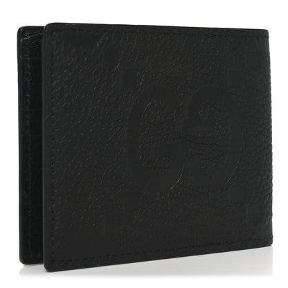 Gucci Piuma Calfskin Jumbo GG Embossed Wallet Black 3 of 7