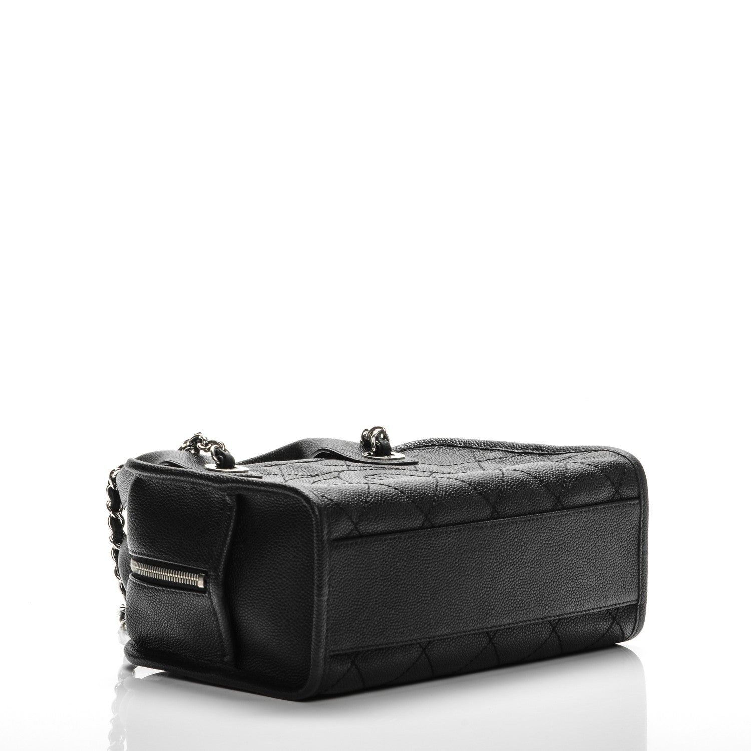 Chanel Caviar Quilted Small Deauville Bowling Bag Black 4 of 6
