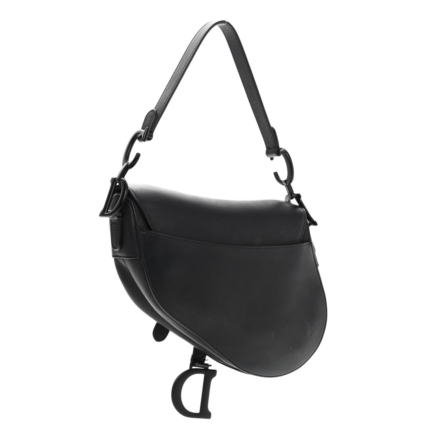 Christian Dior Ultra Matte Calfskin Saddle Bag Black 3 of 13