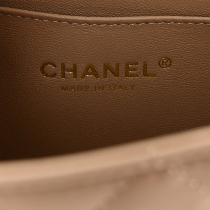 Chanel Lambskin Quilted Mini Rectangular Flap Dark Beige 6 of 10