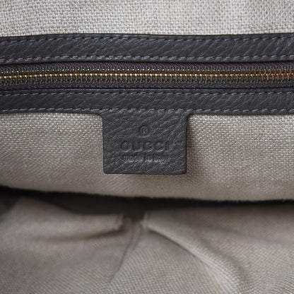 Gucci Pebbled Calfskin Medium Greenwich Shoulder Bag Grey 6 of 11