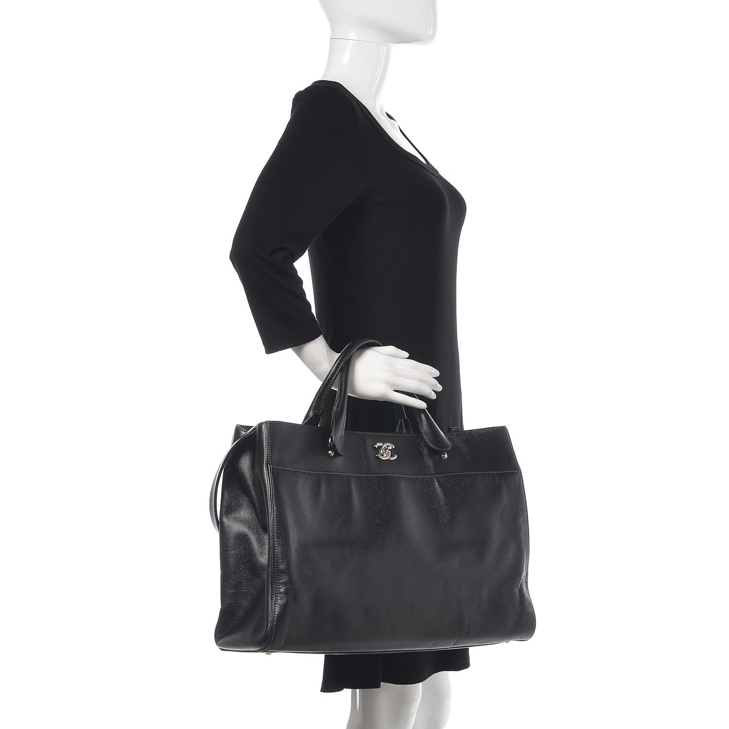 Chanel Caviar Large Cerf Executive Shopper Tote Black 3 of 15