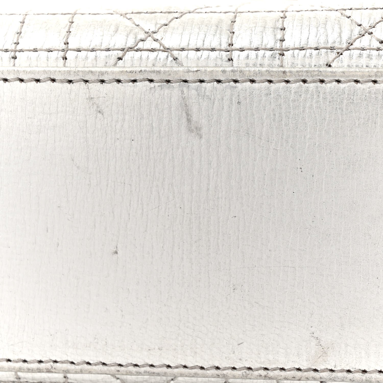 Christian Dior Metallic Grained Calfskin Cannage Small Lucky Badges My Lady Dior Silver 15 of 19