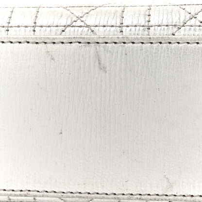 Christian Dior Metallic Grained Calfskin Cannage Small Lucky Badges My Lady Dior Silver 15 of 19
