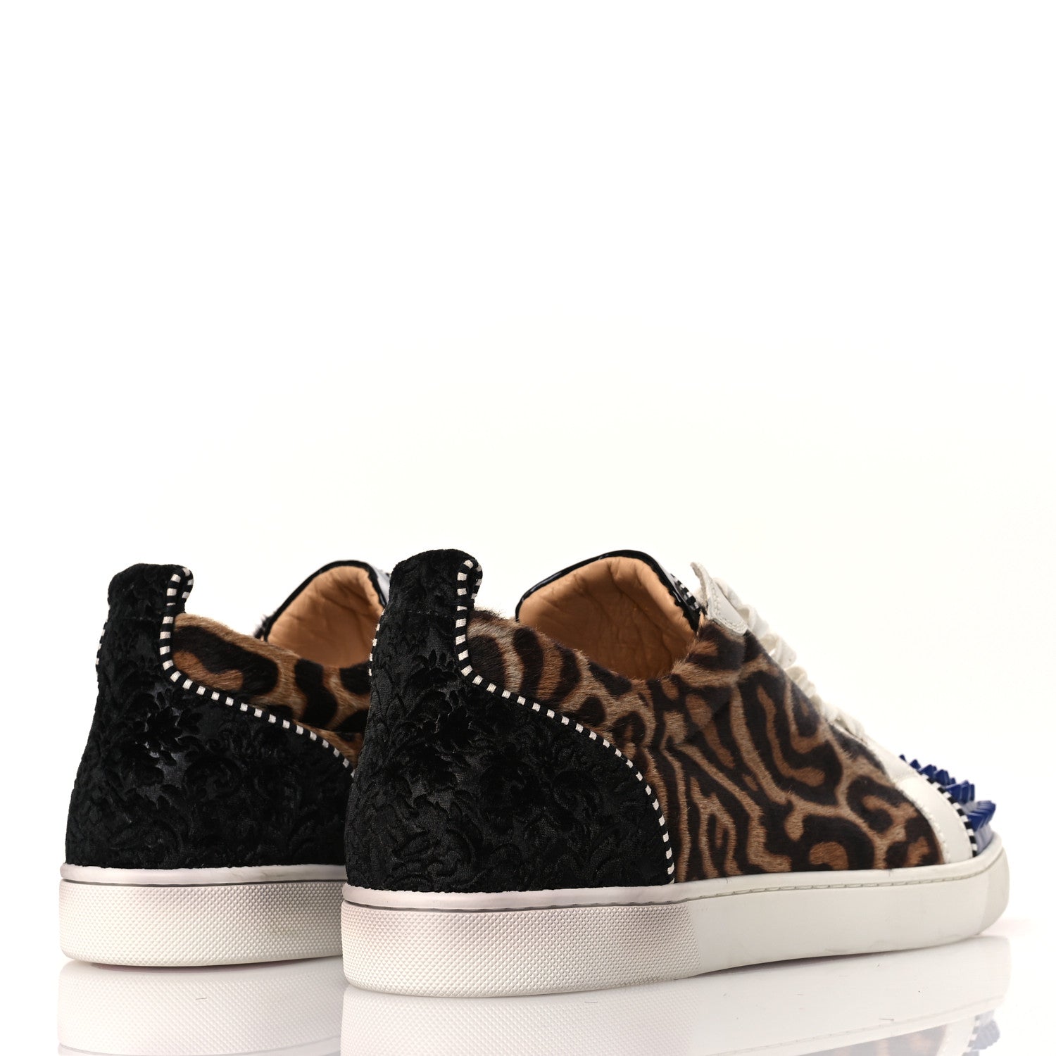 Christian Louboutin Calfskin Patent Spikes Mens Loubikick Flat Sneakers 45 Multi 5 of 10