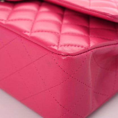 Chanel Lambskin Quilted Medium Double Flap Dark Pink 6 of 11