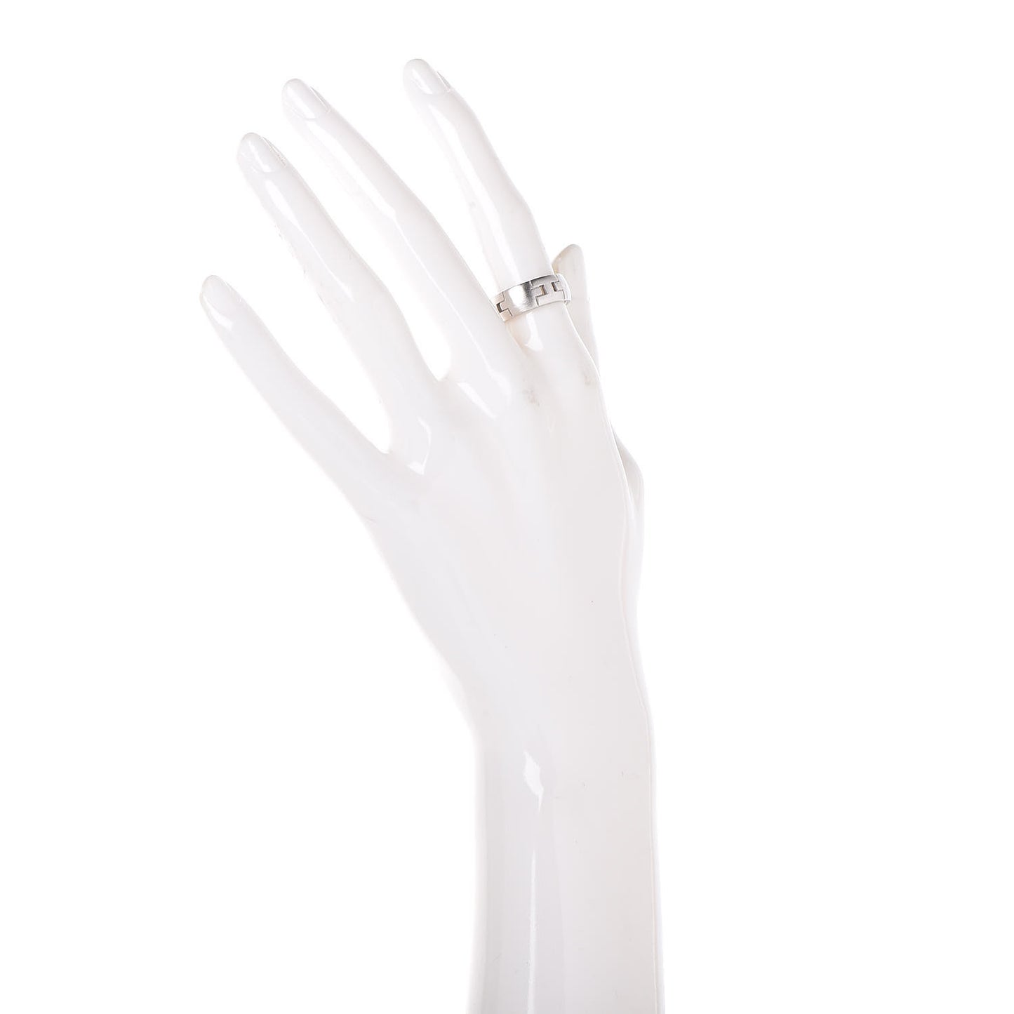 18K White Gold Hercules H Band Ring 49 4.75