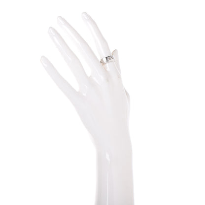 Hermes 18K White Gold Hercules H Band Ring 49 4.75 2 of 5