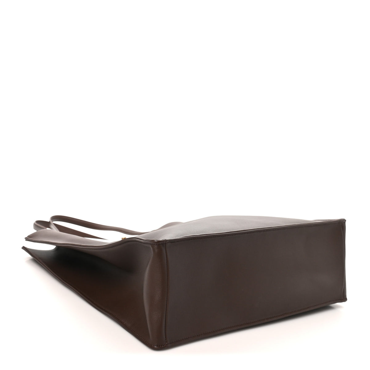 Calfskin Shopping Bag Dark Brown