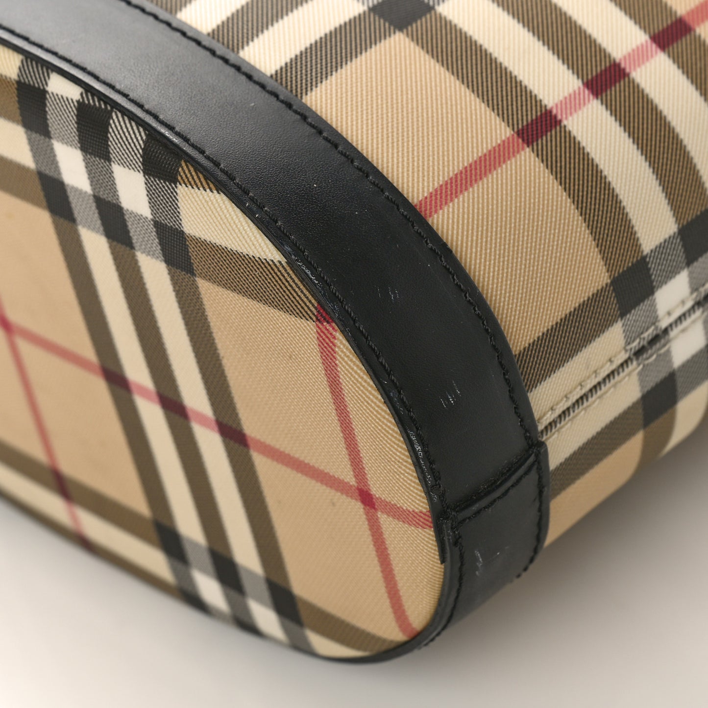 House Check Bucket Bag Black