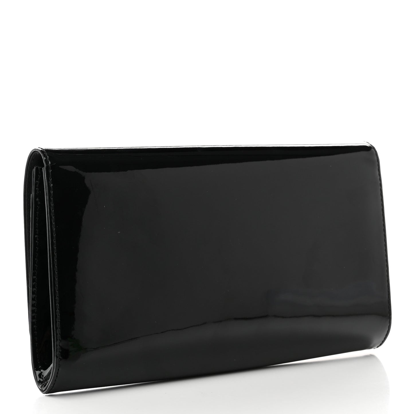Patent Louise Clutch Black