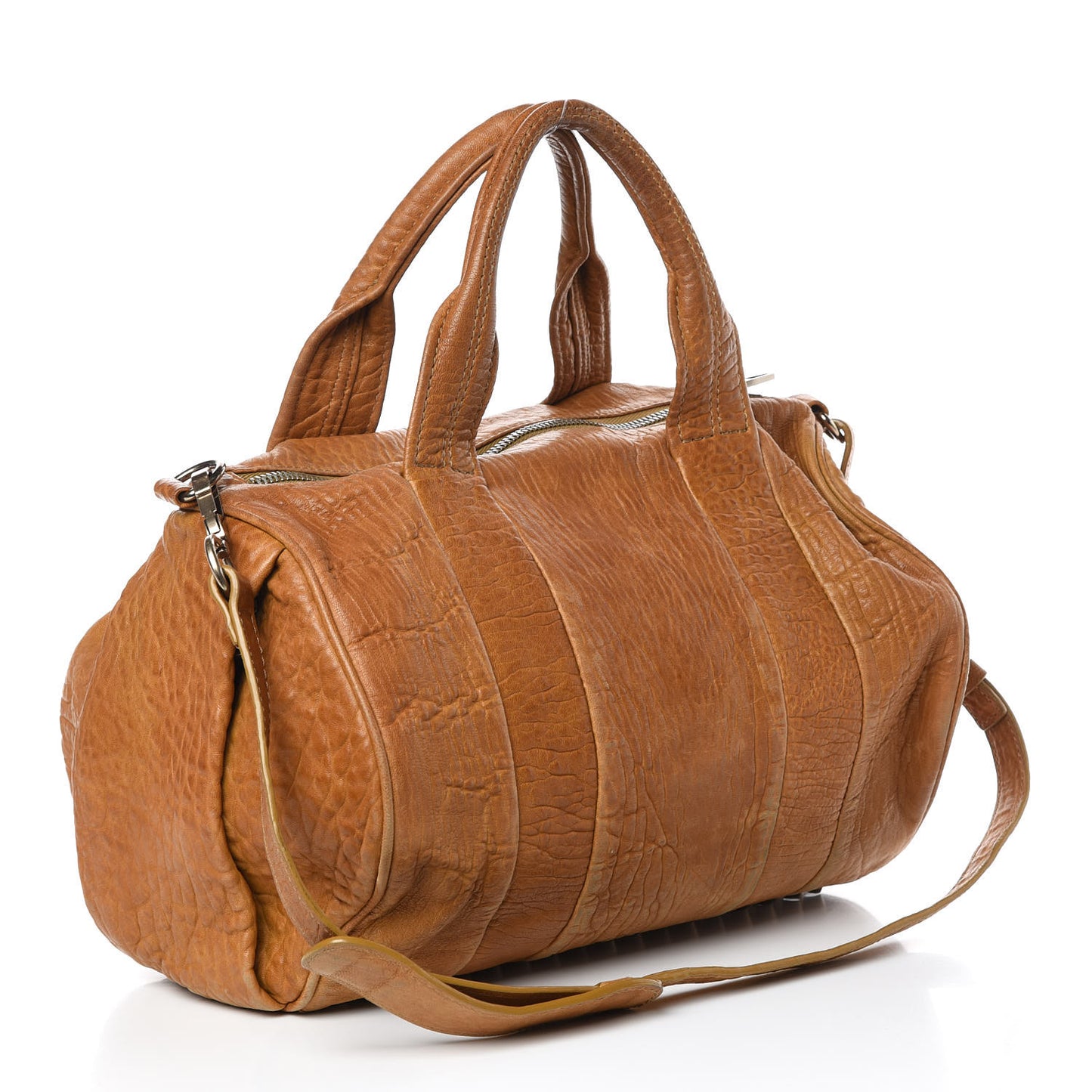 Pebbled Lambskin Rocco Duffel Mustard