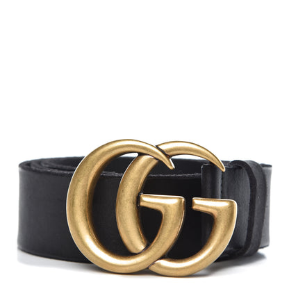 Gucci Faded Calfskin Double G 40mm Belt 85 34 Black 1 of 7