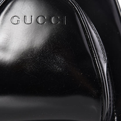 Gucci Patent Leather Bamboo Backpack Sling Black 9 of 14