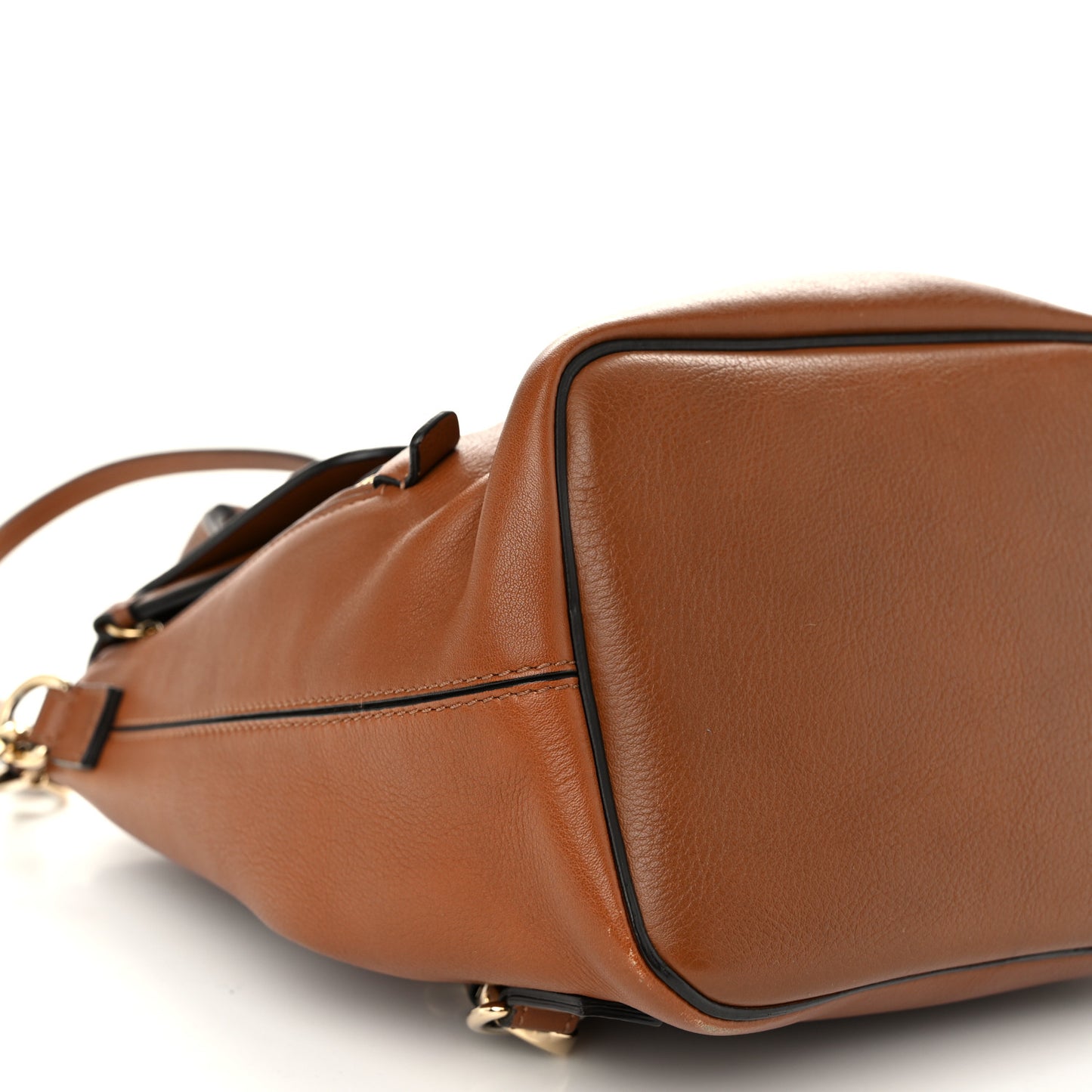 Suede Calfskin Small Faye Backpack Tan