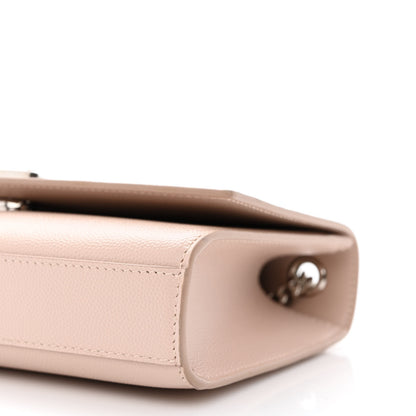Saint Laurent Grain De Poudre Small Monogram Kate Satchel Marble Pink 9 of 9