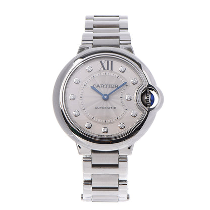 Cartier Stainless Steel Diamond 33mm Ballon Bleu De Automatic Watch 1 of 10