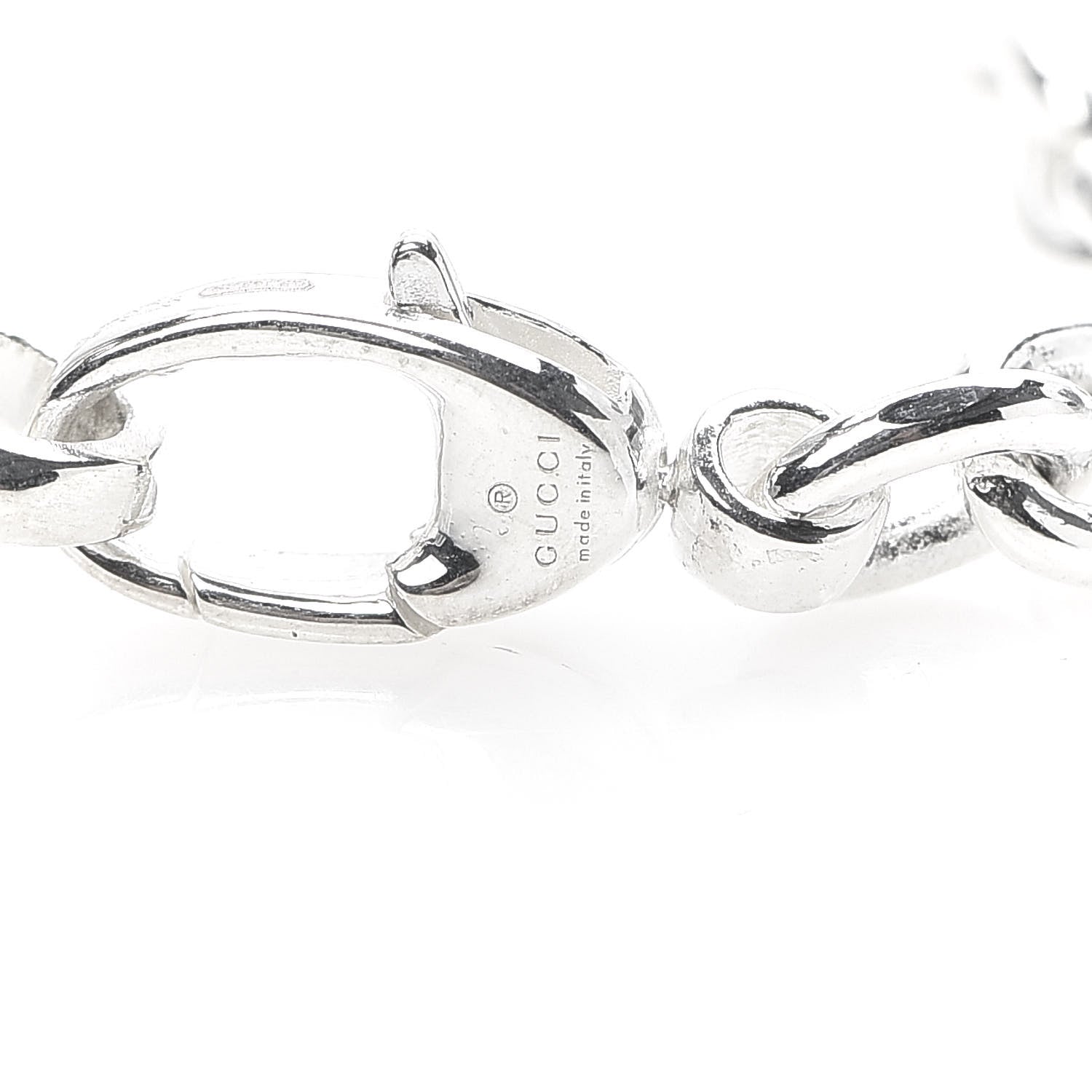 Gucci Sterling Silver Britt G Link Bracelet 6 of 7