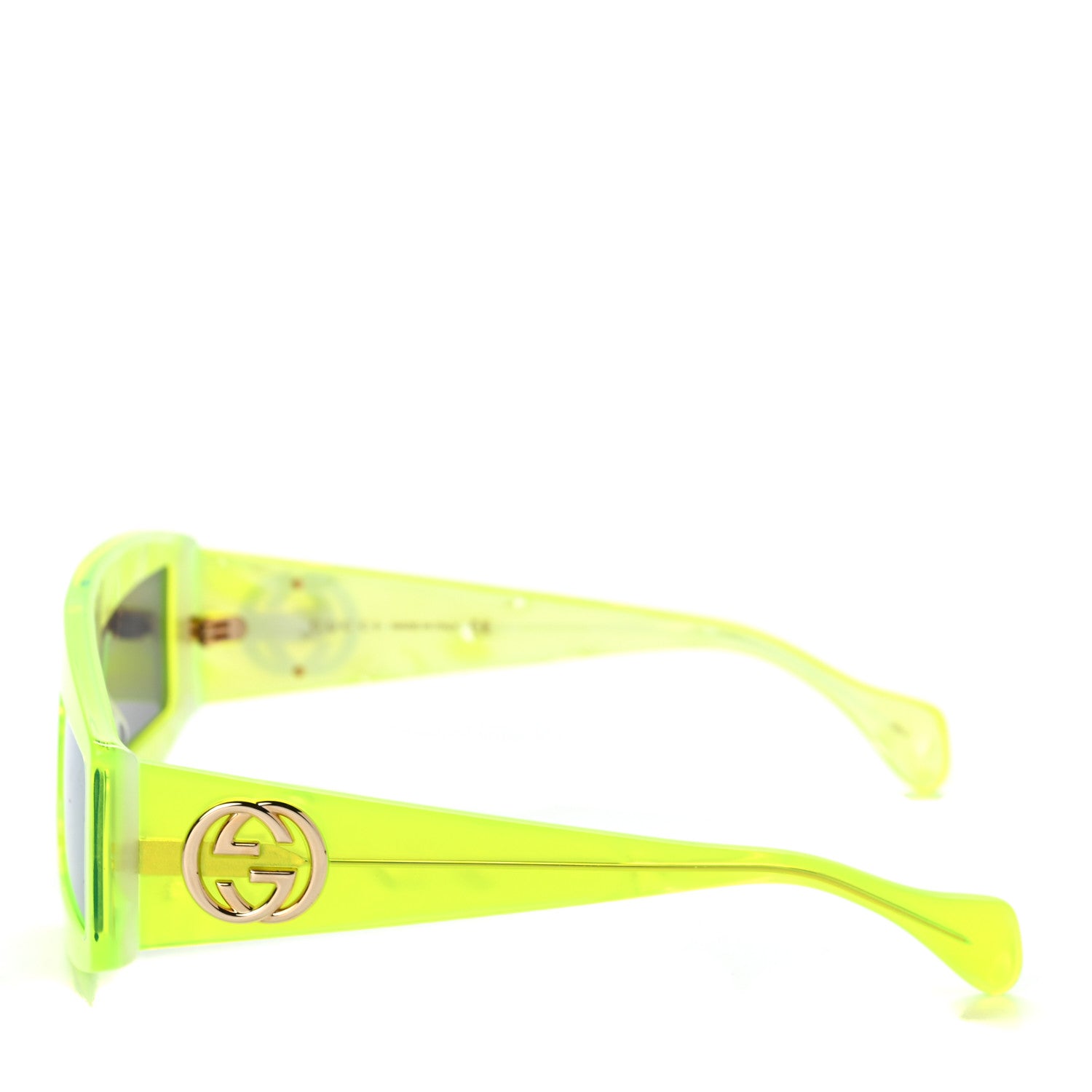 Gucci Shield Sunglasses GG0358S Fluorescent Yellow 3 of 8