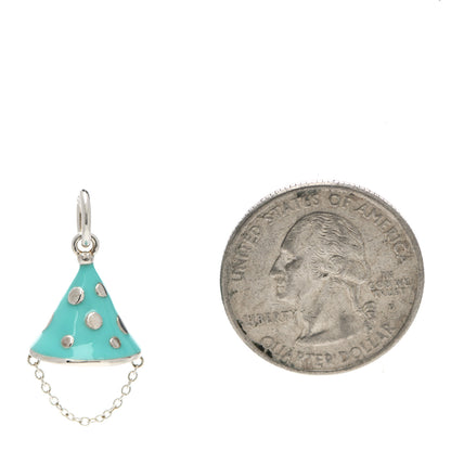 Tiffany Sterling Silver Enamel Party Hat Charm Blue 2 of 3