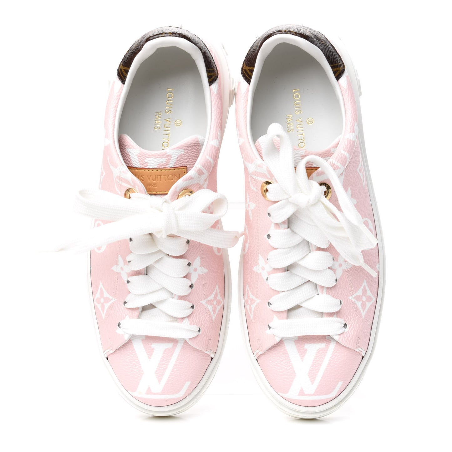 Monogram Giant Time Out Sneakers 36 Rose