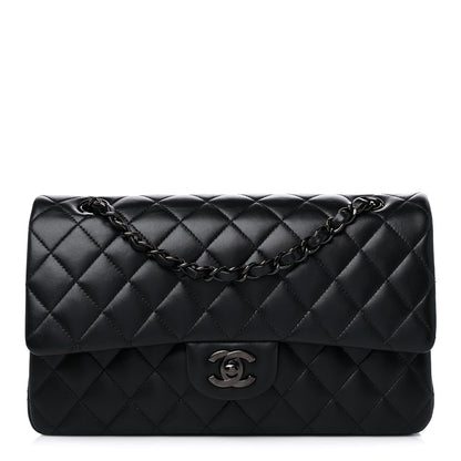 Chanel Lambskin Quilted Medium Double Flap So Black 1 of 12