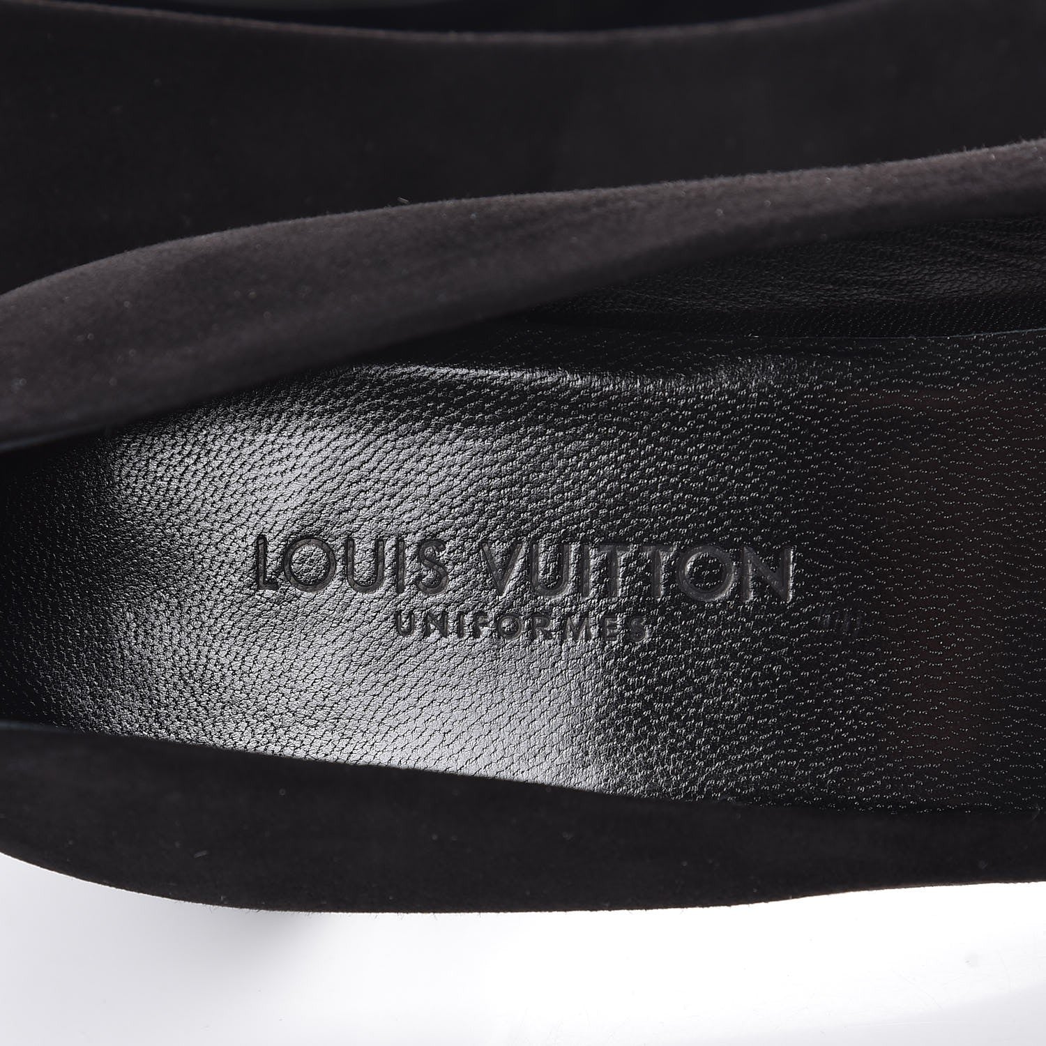 Louis Vuitton Suede Uniformes Pump 37.5 Black 7 of 9