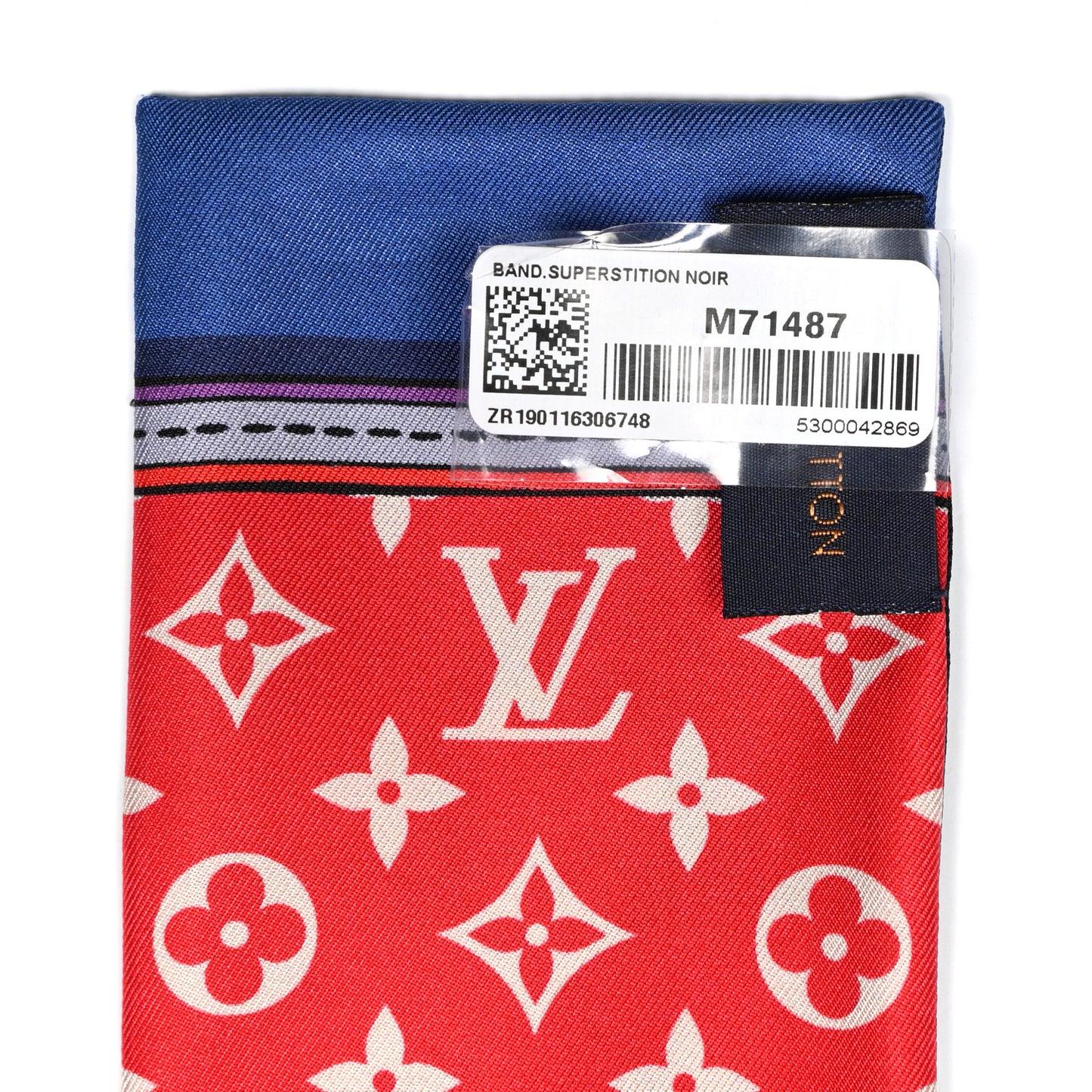 Silk Monogram Superstition Bandeau Black