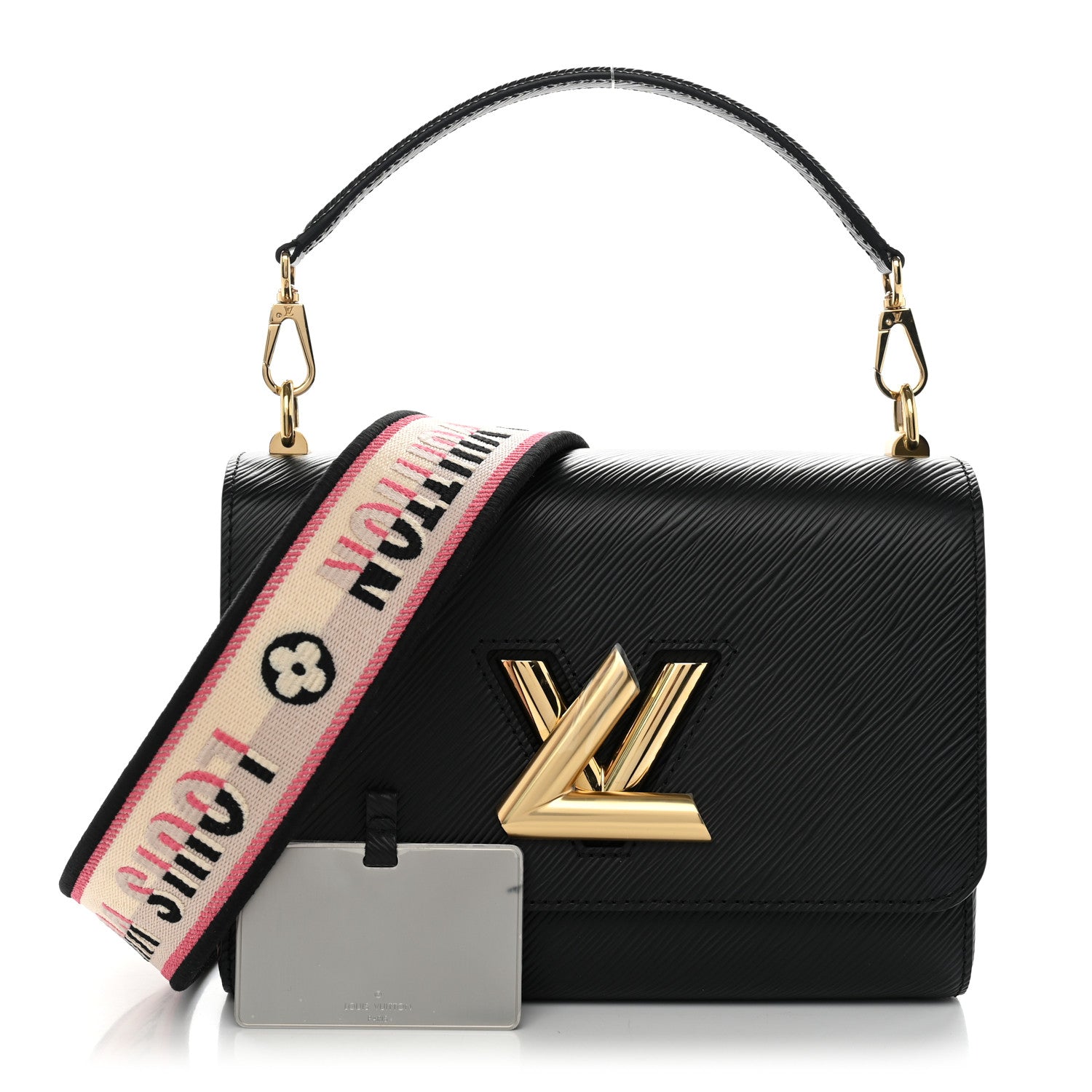 Louis Vuitton Epi Twist Top Handle Shoulder Bag MM Black 3 of 11