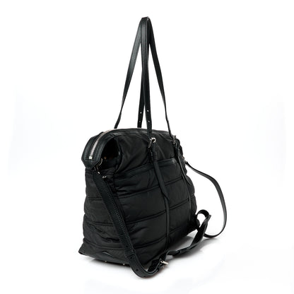 Burberry Nylon House Check Quilted Abbey Diaper Bag Black 3 of 10
