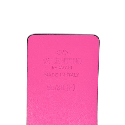 Valentino Garavani Calfskin Crystal VLogo 40mm Belt 95 38 Pink PP 3 of 6