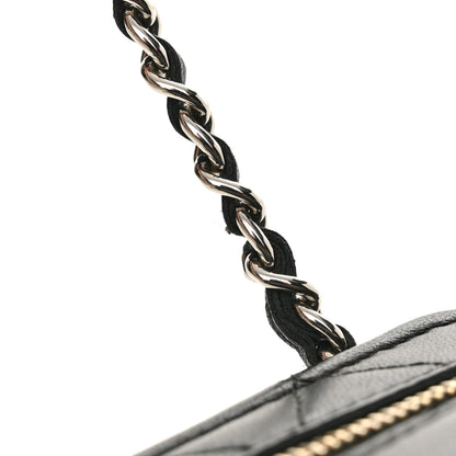 Chanel Lambskin Quilted Square Front Pocket Clutch With Chain Black 12 of 14