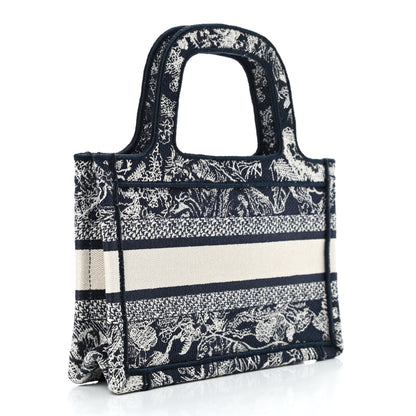 Christian Dior Canvas Embroidered Mini Toile De Jouy Book Tote Blue 2 of 4