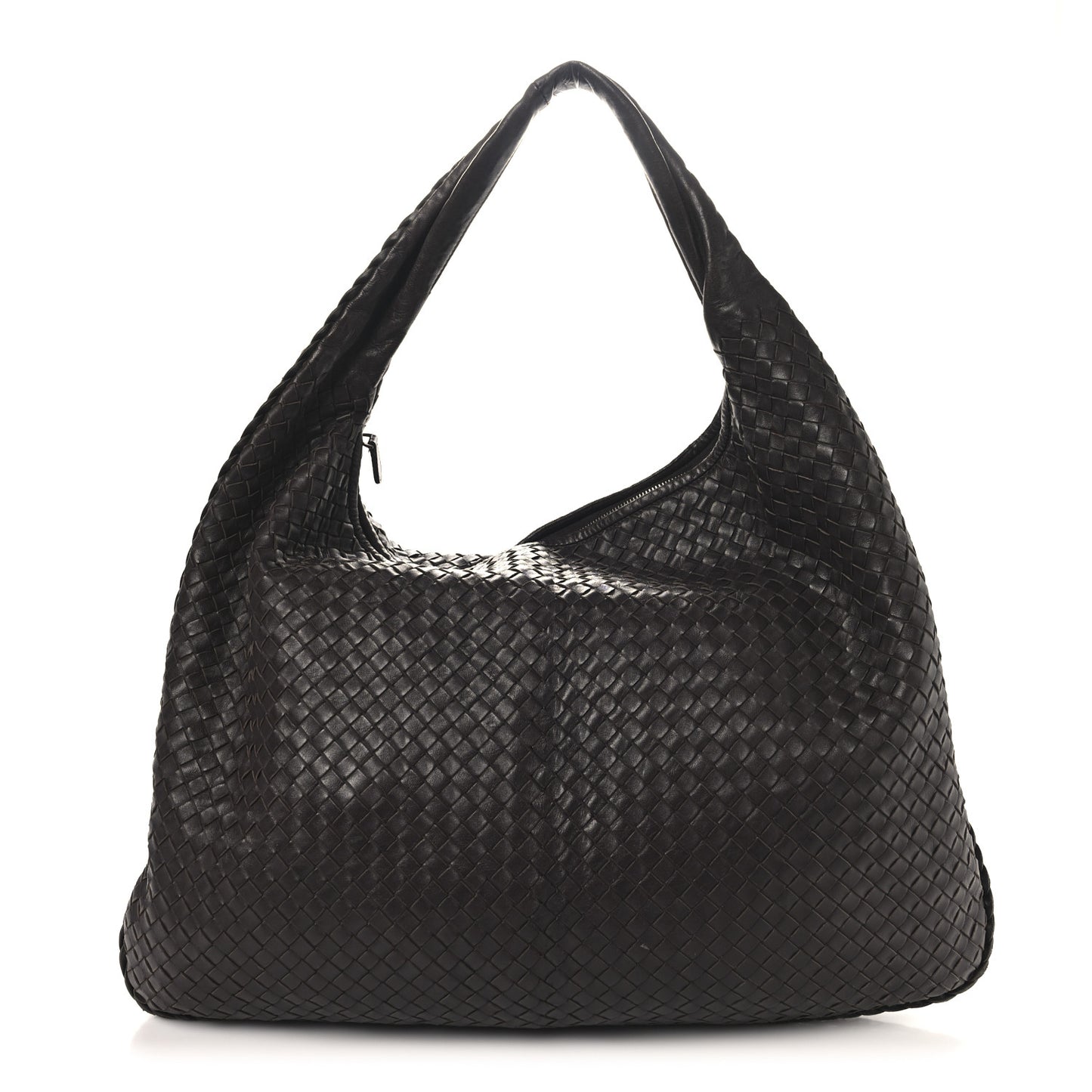 Nappa Intrecciato Maxi Veneta Hobo Ebano