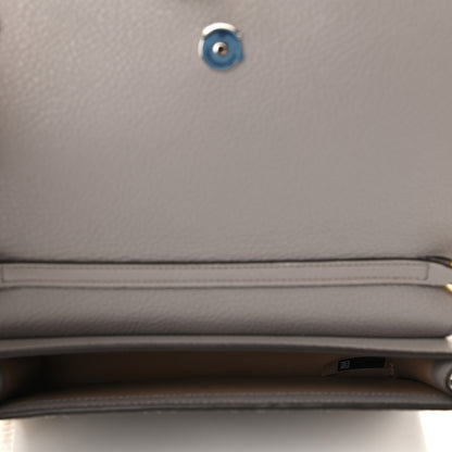 Chloe Grained Calfskin Alphabet Clutch Shoulder Bag Grey 5 of 11