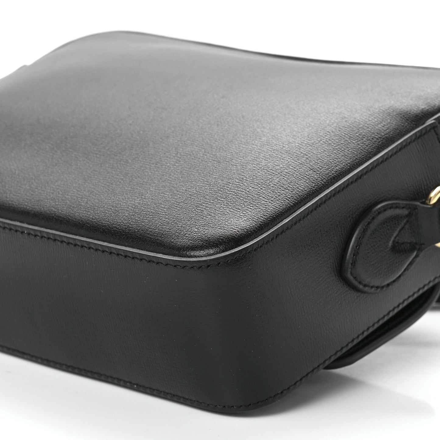 Textured Calfskin Small Horsebit 1955 Shoulder Bag Black