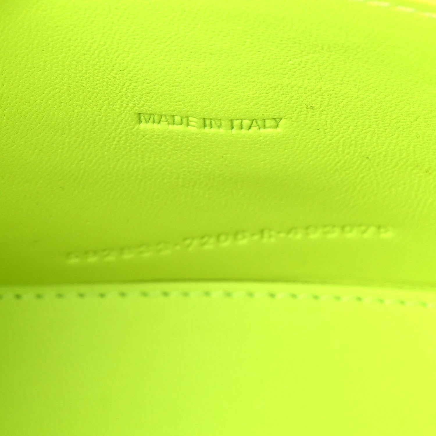 Balenciaga Shiny Calfskin Crocodile Embossed Hourglass Top Handle Bag XS Fluo Yellow 7 of 12