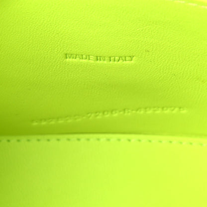 Balenciaga Shiny Calfskin Crocodile Embossed Hourglass Top Handle Bag XS Fluo Yellow 7 of 12
