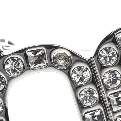 Chanel Strass Crystal Peace Sign Emoji Brooch Silver 5 of 6