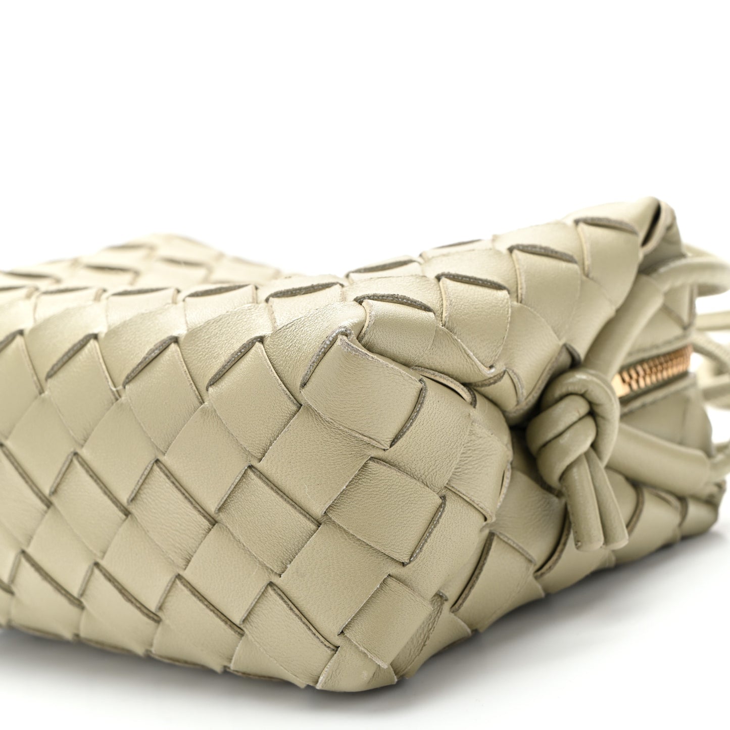 Nappa Intrecciato Mini Loop Camera Bag Travertine