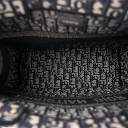 Christian Dior Oblique Medium Book Tote Blue Multicolor 5 of 11