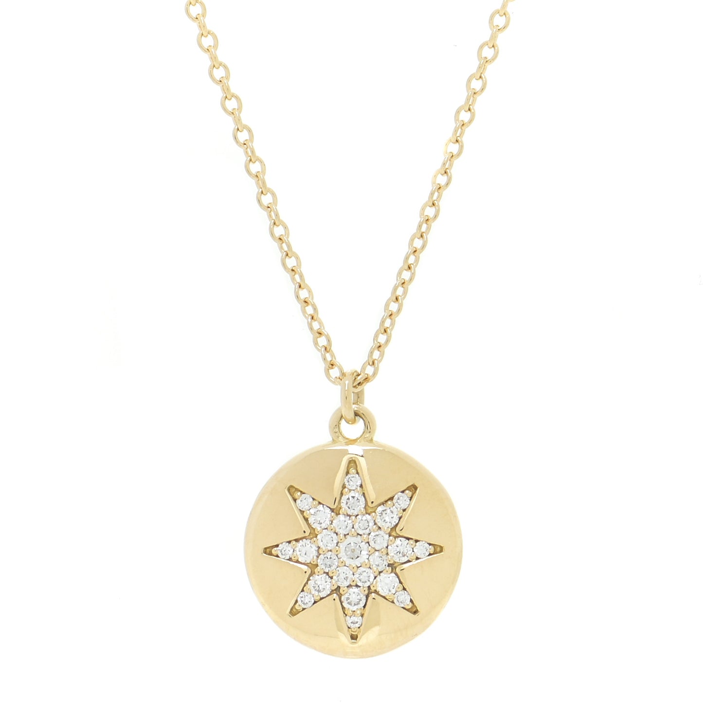 18K Yellow Gold Diamond Paloma Picasso Venezia Stella Pendant Necklace